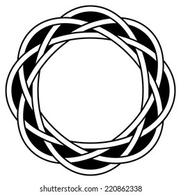 Circular knot, vector illustration
