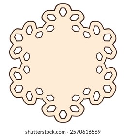 circular lace decoration illustration material