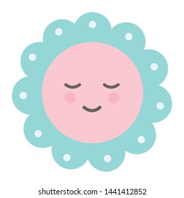 circular lace decorative kawaii character