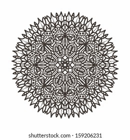 circular lace pattern - vector illustration