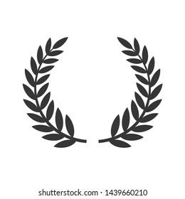 Circular Laurel Foliate Icon. Film Festival Award. Vector