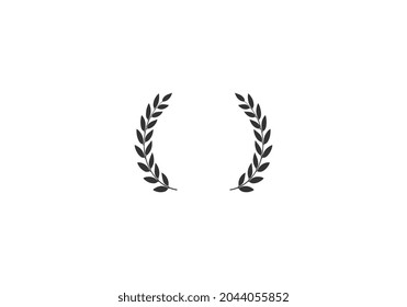 Circular Laurel Foliate Icon. Film Festival Award.