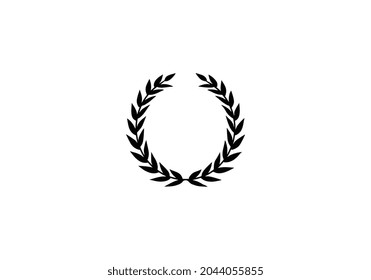 Circular Laurel Foliate Icon. Film Festival Award.