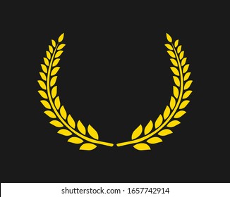 Circular laurel foliate vector icon