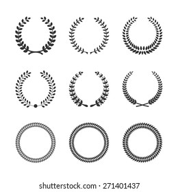 Circular Laurel Wreaths