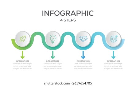 Circular layout diagram with 4 steps, circular layout diagram infographic element template. Can be used for brochure, diagram, workflow, timeline, web design.