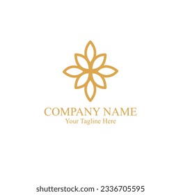 circular leaf aesthetic logo. illustration vector