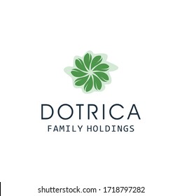Circular leaf arrangement for logo inspiration