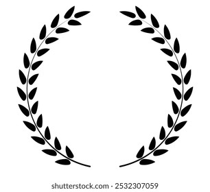 Circular leaf and branch vector illustration 