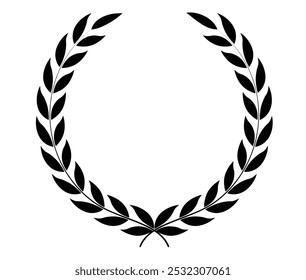 Circular leaf and branch vector illustration 