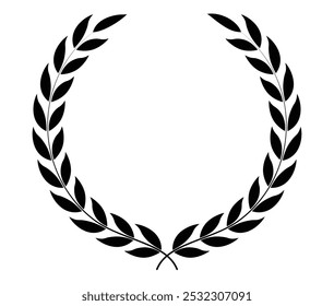 Circular leaf and branch vector illustration 