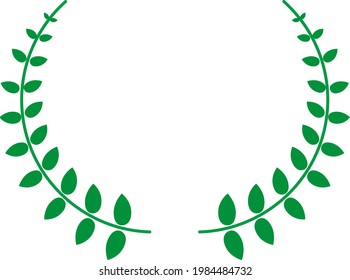 Circular leaf decoration frame isolated vector illustration.