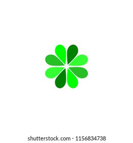 circular leaf design vector, used for a logo