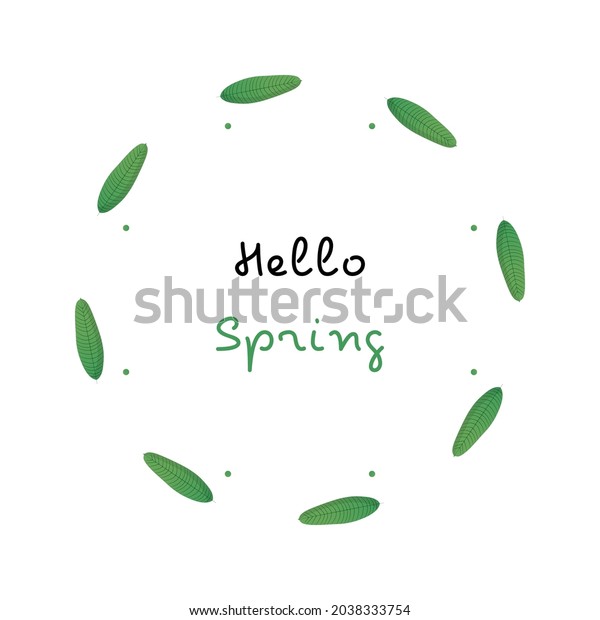 Circular Leaf Illustration Spring Theme Stock Vector (Royalty Free ...