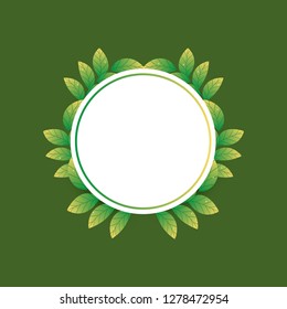 Circular leaf illustrations