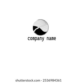  Rundblättriges Logo
Ein rundes schwarz-weißes Logo mit einer stilisierten blattähnlichen Form mit Linien und Kurven. 