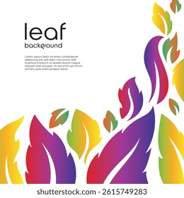 circular leaf motif background vector