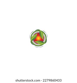 circular leaf recycling shape with centered