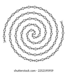 Circular leaves flower pattern vector illustration 