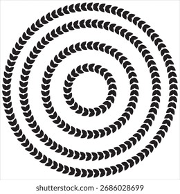 Circular leaves flower pattern vector illustration background