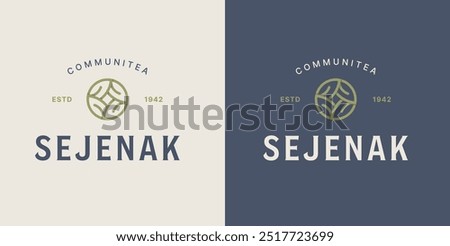 Circular Leaves Logo for community, spa, wellness centre, restaurant, cafe, label, packaging, nature, hotel