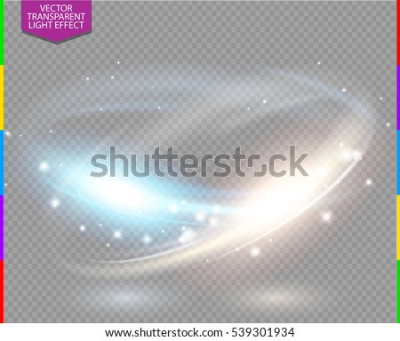 Circular lens flare transparent light effect. Abstract cross ellipse. Rotational glow line. Power energy. Glowing ring trace background. Round shiny frame. Vector circle. Magic sparkling swirl trail