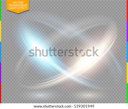 Circular lens flare transparent light effect. Abstract cross ellipse. Rotational glow line. Power energy. Glowing ring trace background. Round shiny frame. Vector circle. Magic sparkling swirl trail