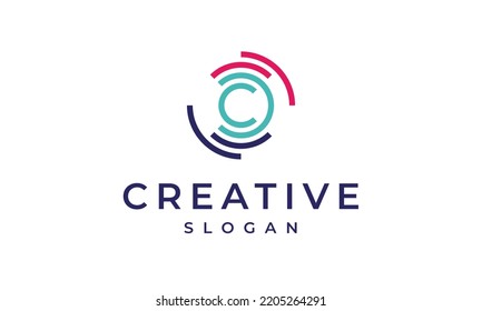 Circular Letter C Logo Design