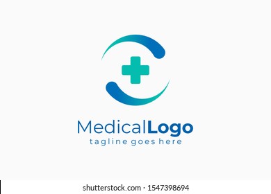 Circular Letter C Medical Logo Health Stock Vector (Royalty Free ...