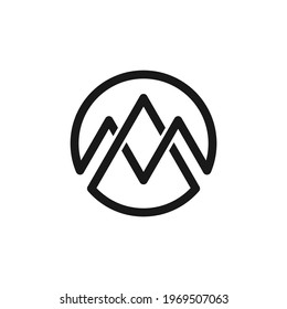 AM Circular Letter Modern and Simple Logo 