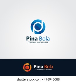 Circular Letter P & D Logo