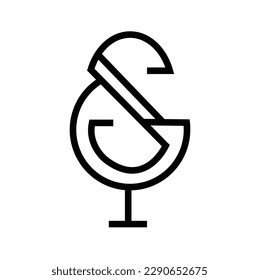 circular letter S and S logo template for a high-end brand personality.the beautiful letter SS infinity monogram in incredibly luxury and classy style, elegant .