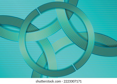 La curva circular azul claro y dorado oscuro se forma en el fondo con ramas doradas brillando y brillando. Lujoso y elegante. Resumen del diseño de la plantilla. Diseño para presentaciones, banners, portadas.