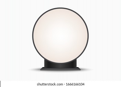 Circular light box template, Outdoor advertising banner