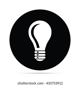 Circular Light Bulb Icon