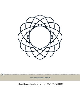 Circular Line Art Ornamental Vector  Logo Template Illustration Design. Vector EPS 10.