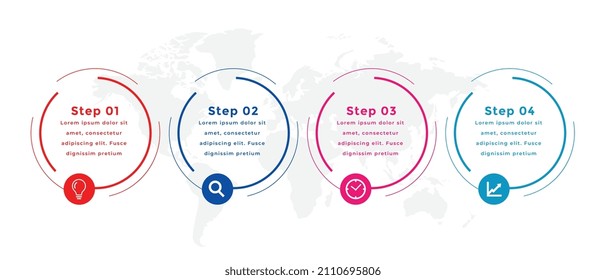 circular line business infographic template design