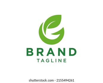 Logo der Circular Line Letter G. Bleisymbol Symbol Natur Symbol. Flaches Vectorlogo-Design-Vorlagenelement.
