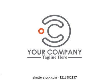 circular line logo letter C