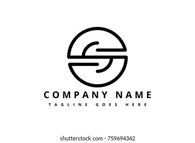 circular line logo letter s
