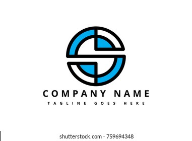 circular line logo letter s