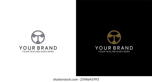 The circular line symbol logo gives an elegant dynamic impression