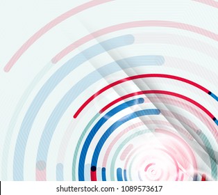 Circulación de líneas, fondo abstracto geométrico. Ilustración del vector