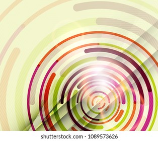 Circular lines circles, geometric abstract background. Vector illustration