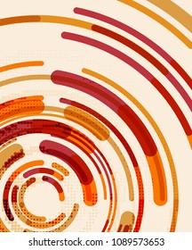 Circular lines circles, geometric abstract background. Vector illustration