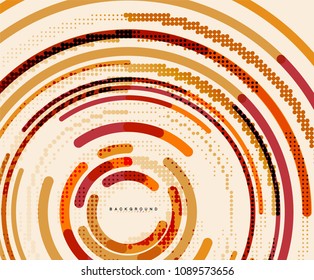 Circulación de líneas, fondo abstracto geométrico. Ilustración del vector