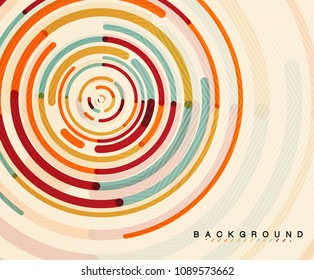 Circulación de líneas, fondo abstracto geométrico. Ilustración del vector