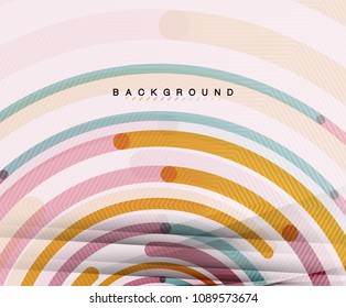 Circulación de líneas, fondo abstracto geométrico. Ilustración del vector