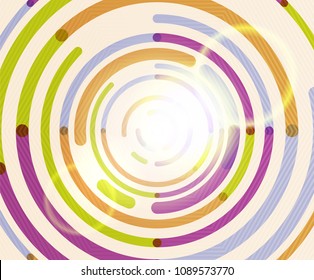 Circulación de líneas, fondo abstracto geométrico. Ilustración del vector
