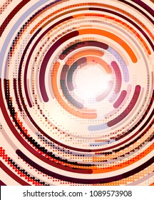 Circular lines circles, geometric abstract background. Vector illustration